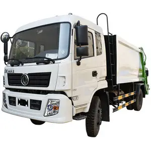 Dongfeng compactor big ขยะรถบรรทุกขยะการบีบอัดรถบรรทุกสำหรับขาย