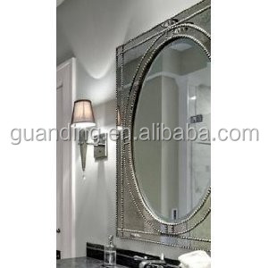 Extra Large VENETIAN <strong>Rectangle</strong> <strong>Wall</strong> <strong>Mirror</strong> Beaded Vanity Mantle Framed <strong>Wall</strong> <strong>Mirror</strong> - Product Image 4
