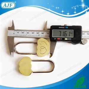 Candados de amor de corazón doble de latón de 40mm para cilindros de bloqueo de parejas - Product Image 4