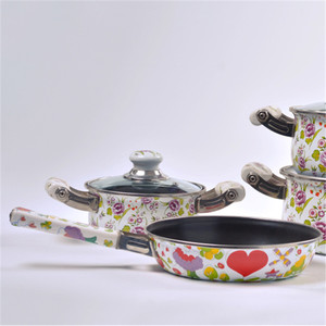 Ensemble de casseroles en fonte émaillée antiadhésive Chickenware pour la vente en gros - Product Image 3