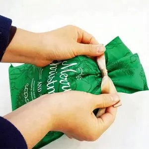 Huadefeng Christmas Green Tree Decorate Non-Woven Fabric Gift Packing Bags