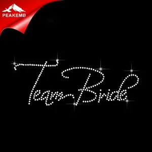 Team <strong>Bride</strong> Crystal Rhinestone Transfer Motif Design for <strong>Tshirts</strong> - Product Image 3