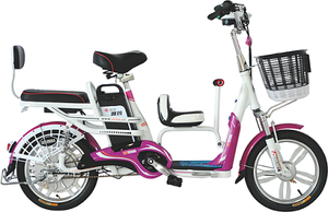 Bicicletta Elettrica Familiare a Tre Posti con Pedali, Scooter Elettrico con Batteria al Litio 48V 350W a Prezzo di Fabbrica - Product Image 4