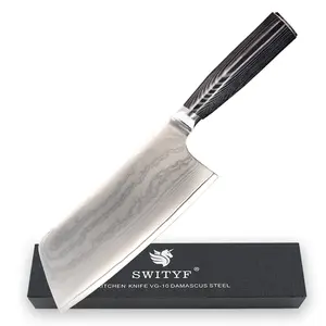 Japanese Style Vegetable Damascus 18cm Clever Knife