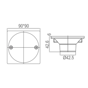 Cuadrado de alta resistencia cubierta de inodoro de latón drenaje en <span class=keywords><strong>el</strong></span> piso del sótano con tornillos - Product Image 2