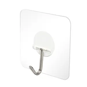 Self Adhesive Plastic Wall Hanger Hook For Bathroom , Kitchen