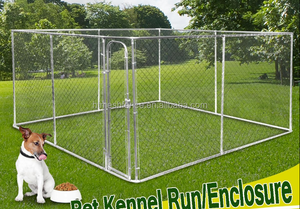 Moderne 4M X 4M X 1.83M Hondenkennel En Dierenverblijf Ijzeren Dierenhekwerkbox Met Hardloopmetalen Stijl - Product Image 2