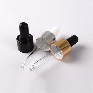 Tubo de suero plateado brillante con gotero, bombilla de silicona, tapa de aluminio con orificio, gotero de 18 mm, tapa de gotero cosmético - Product Image 3