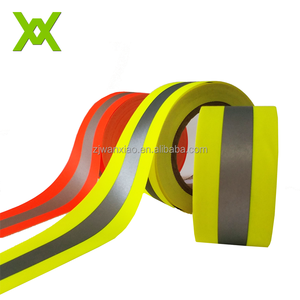 Ruban réfléchissant ignifuge en matériau haute visibilité, bande réfléchissante jaune argentée, tissu réfléchissant pour vêtements de <span class=keywords><strong>pompier</strong></span> - Product Image 4