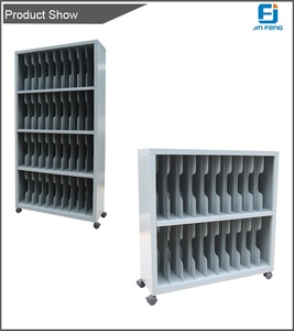 Classeur de livres en acier, armoire avec roulettes, bureau professionnel - Product Image 5