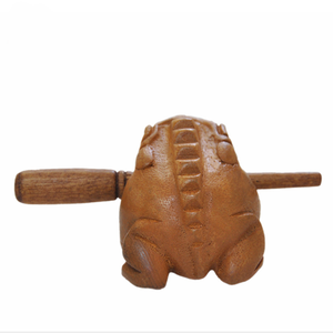 งานแกะสลักไม้คุณภาพสูงรูปกบนำโชค ของที่ระลึกจากไม้เนื้อแข็ง รูปกบส่งเสียง - Product Image 5