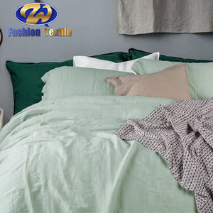 Conjunto de Roupa de Cama 100% Linho Novo Design Conjunto de Capa de Edredom Certificado OEKO-TEX 200TC Contagem de Fios Roupa de Cama para Casamento - Product Image 6