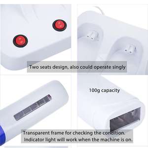 2pcs Base d'épilateur électrique à rouleaux sur chauffe-<span class=keywords><strong>cire</strong></span> dépilatoire rechargeable pour épilation du corps chaud Machine d'épilation à la <span class=keywords><strong>cire</strong></span> prise US/EU - Product Image 4