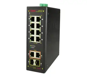 8*10/100 M RJ45 Port 2 * Gigabit TP/SFP Combo Port Industri Ethternet Switch untuk IP Telepon (ONV-IPS31108FB)