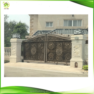 Descuento puertas de hierro forjado diseño de <span class=keywords><strong>puerta</strong></span> <span class=keywords><strong>principal</strong></span> deslizante curvada - Product Image 4
