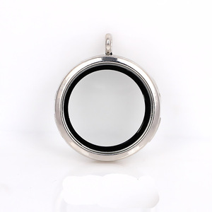 Bộ Nhớ Bạc Nổi Quyến Rũ Thép Không Gỉ Vòng Kính Lúp Mặt Dây Chuyền Mề Đay Trống - Product Image 6