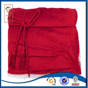 Doble capa de felpa polar pesadilla antes de Navidad manta snuggie throw rojo - Product Image 5