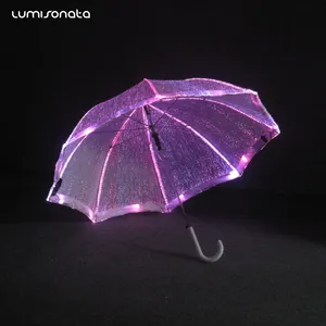 High Quality Led Light Umbrella Glow Umbrella Led Flashlight Umbrella