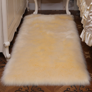 Khuyến mãi phong cách hiện đại đống dài da cừu Fluffy lông thảm thảm mềm mại và có thể giặt Vòng đống Faux lông cửa <span class=keywords><strong>mat</strong></span> - Product Image 4