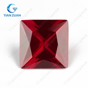 5 #   Gema Sintética <span class=keywords><strong>de</strong></span> Rubí o Corindón con Corte <span class=keywords><strong>de</strong></span> <span class=keywords><strong>Diamante</strong></span> en Forma Cuadrada Color Rojo <span class=keywords><strong>Sangre</strong></span> <span class=keywords><strong>de</strong></span> Pichón - Product Image 1