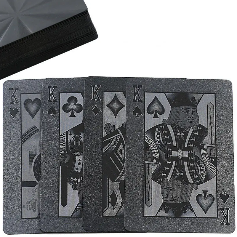 Limited Edition Wasserdichte schwarze Plastiks piel karten Sammlung Black Diamond Poker Karten Kreatives Geschenk Standard Spielkarten