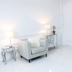 Credenza in Vetro Veneziano con Design a Specchio, Mobiletto Angolare a 2 Ante <span class=keywords><strong>per</strong></span> Camera da Letto e Soggiorno - Product Image 6