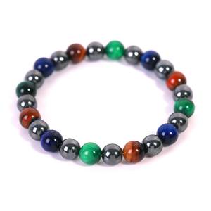 Bracciale Magnetico in Occhio di Tigre e Ematite da 8mm per Uomo e Donna, Vendita all'Ingrosso - Product Image 1