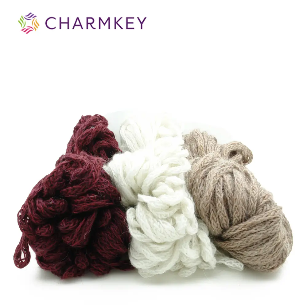 Недорогая Charmkey 10% альпака 15% шерсть 75% акрил смешанная пряжа необычная пряжа для шарфа и свитера