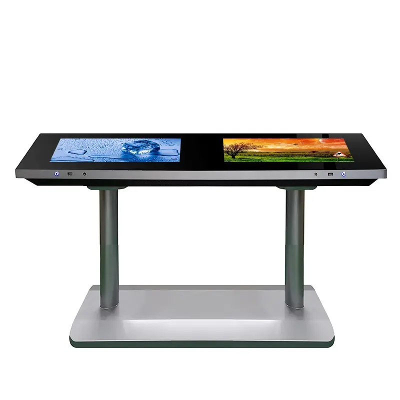 Tabela digital lcd de 21.5 '', restaurante de tela dupla, tudo em um toque inteligente, mesa de café digital de assinatura sensível ao toque