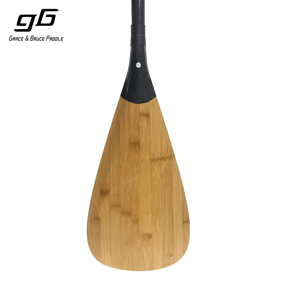 SUP Paddle Veneer Bambu Pisau 3 Buah, Paddle Dapat Disesuaikan untuk Berselancar