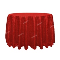 En gros de luxe rond paillettes paillettes tissu nappe