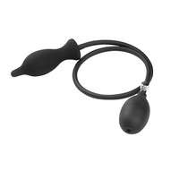 Silicone grand noir Pompe Up rempli d'air gonflable plug anal en vrac gode godemichet anal pénis Dilatateur sex toys pour Hommes Femme Gay