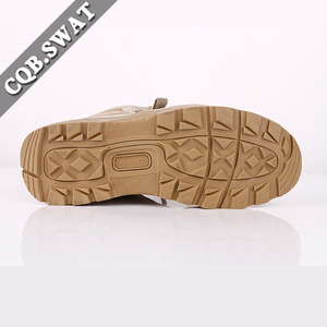 Bottes de combat en cuir de vache beige pour <span class=keywords><strong>homme</strong></span>, 9 pouces, chaussures tactiques du désert pour l'été et l'hiver avec fermeture éclair pour l'été et l'hiver - Product Image 4