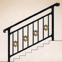 Barandilla de escalera de hierro forjado, accesorio decorativo de fácil montaje, barandilla de seguridad moderna