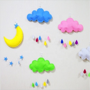 Jouets, hochets mobiles en feutre, nuage, clochette, pendentif pour berceau, décoration de chambre, cadeau d'anniversaire - Product Image 3