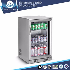 WEILI 118L puerta de cristal único back bar mini monster energy drink enfriador de cerveza - Product Image 1