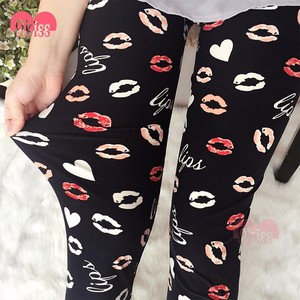 9 beso Elegante Lip Imprimir Sexy Ladies Elefante Leggings Sexo Foto - Product Image 1