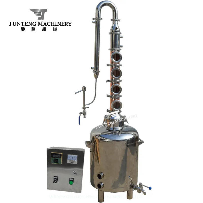 Alcohol Still Moonshine Alcohol Distillation Equipment With Copper Or Stainless Steel Reflux Column Alcohol Equipment