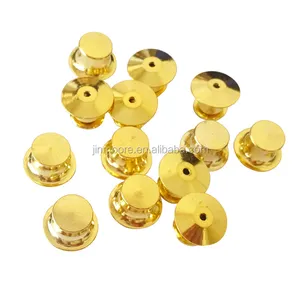 12 Pezzi Fermagli per Spille in Ottone Dorato con Testa Piatta, Chiusura a Scatto in Metallo - Product Image 1