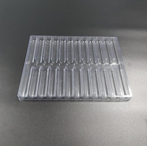 Vacuum formed plastic pen tray for crayon,Clear PVC PET PS blister plastic insert tray for pen packaging