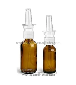 Botellas de vidrio con pulverizador Nasal, color ámbar, 30 ml