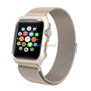 Malla de <span class=keywords><strong>acero</strong></span> inoxidable magnético pulsera de repuesto con funda protectora de Metal para <span class=keywords><strong>Apple</strong></span> <span class=keywords><strong>Watch</strong></span> Serie 3 Serie 2 serie 1 - Product Image 4