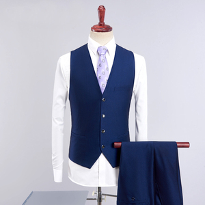 <span class=keywords><strong>Traje</strong></span> <span class=keywords><strong>Azul</strong></span> Rey de <span class=keywords><strong>Tres</strong></span> <span class=keywords><strong>Piezas</strong></span> para Hombre, Diseño Nuevo de Fabricantes OEM - Product Image 5
