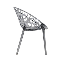 Chaise de mariage en plastique PC transparent, style nordique moderne, en cristal ambré, pour hôtels, vente en gros