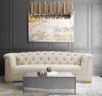 Table basse rectangulaire avec miroir, meuble de salon, de luxe, scintillant, Table complète en verre, Center pour la maison d'hôtel