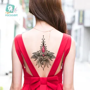 Nuovi Adesivi per Tatuaggi Temporanei Stile Indiano all'Henné, Impermeabili, con Motivi Floreali Mandala per il Corpo - Product Image 3