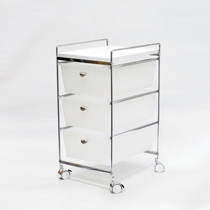 รถเข็นลิ้นชักพลาสติกสีขาว4ชั้นสำหรับองค์กรในห้อง - Product Image 2