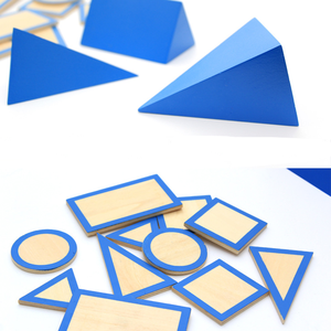 Montessori formas geométricas sólidos aprendizaje y educación matemáticas cognitivas juguete - Product Image 5