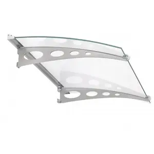 Toldo de cúpula de ventana de aluminio Manual, hoja de policarbonato transparente con revestimiento uv, hoja de techo de policarbonato diurna