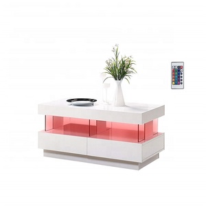 Table basse moderne à haute brillance, avec lampes LED, - Product Image 5